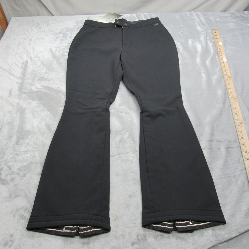 Skea Tanya Snow Pants Womens 10 Black Stretch Flare Ski USA Made 29x27 $279 NEW